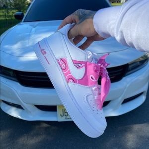Custom Pink Bandanna Air Force 1’s